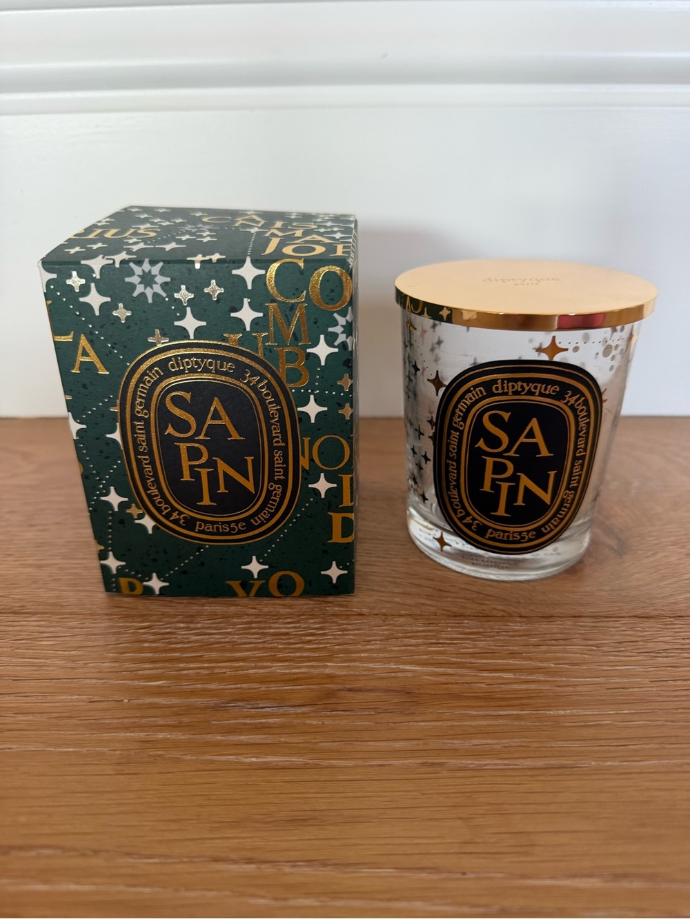 Diptyque 2022 Empty Sapin Holiday Candle Jar with lid
